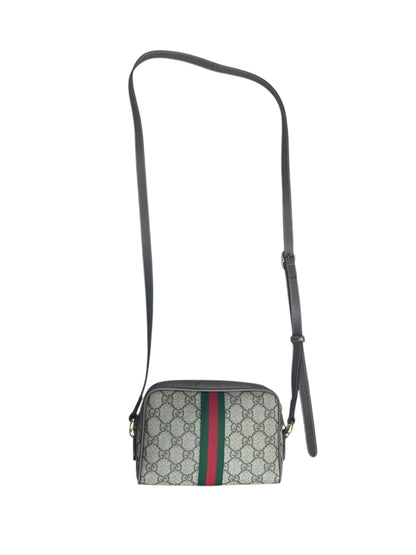GUCCI GG Supreme Ophidia Crossbody Bag Beige/Brown Gold Hardware GU575