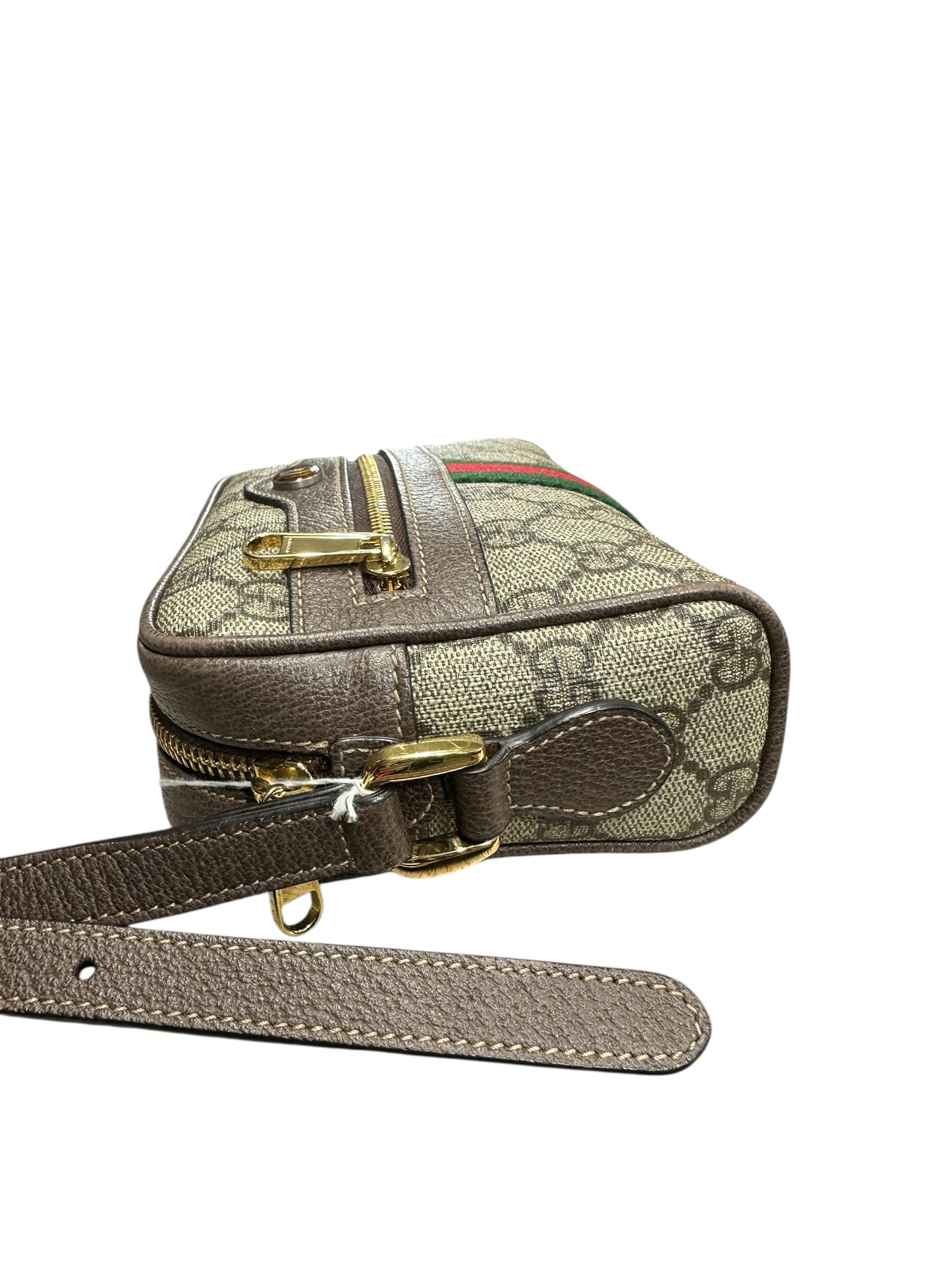 GUCCI GG Supreme Ophidia Crossbody Bag Beige/Brown Gold Hardware GU575