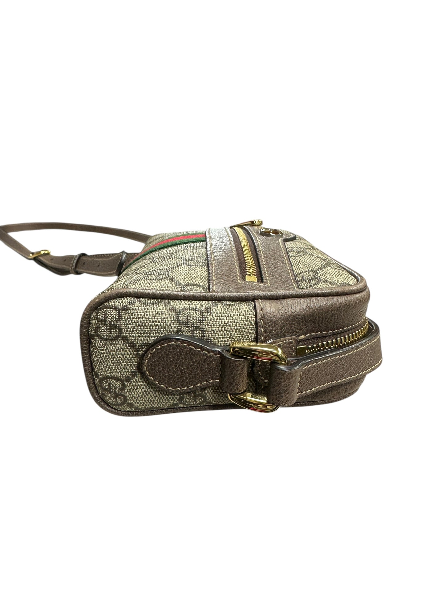 GUCCI GG Supreme Ophidia Crossbody Bag Beige/Brown Gold Hardware GU575