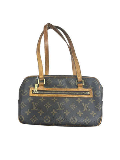 LOUIS VUITTON Monogram Cite MM Shoulder Bag Brown Gold Hardware LO2272