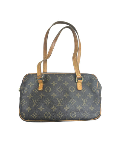 LOUIS VUITTON Monogram Cite MM Shoulder Bag Brown Gold Hardware LO2272