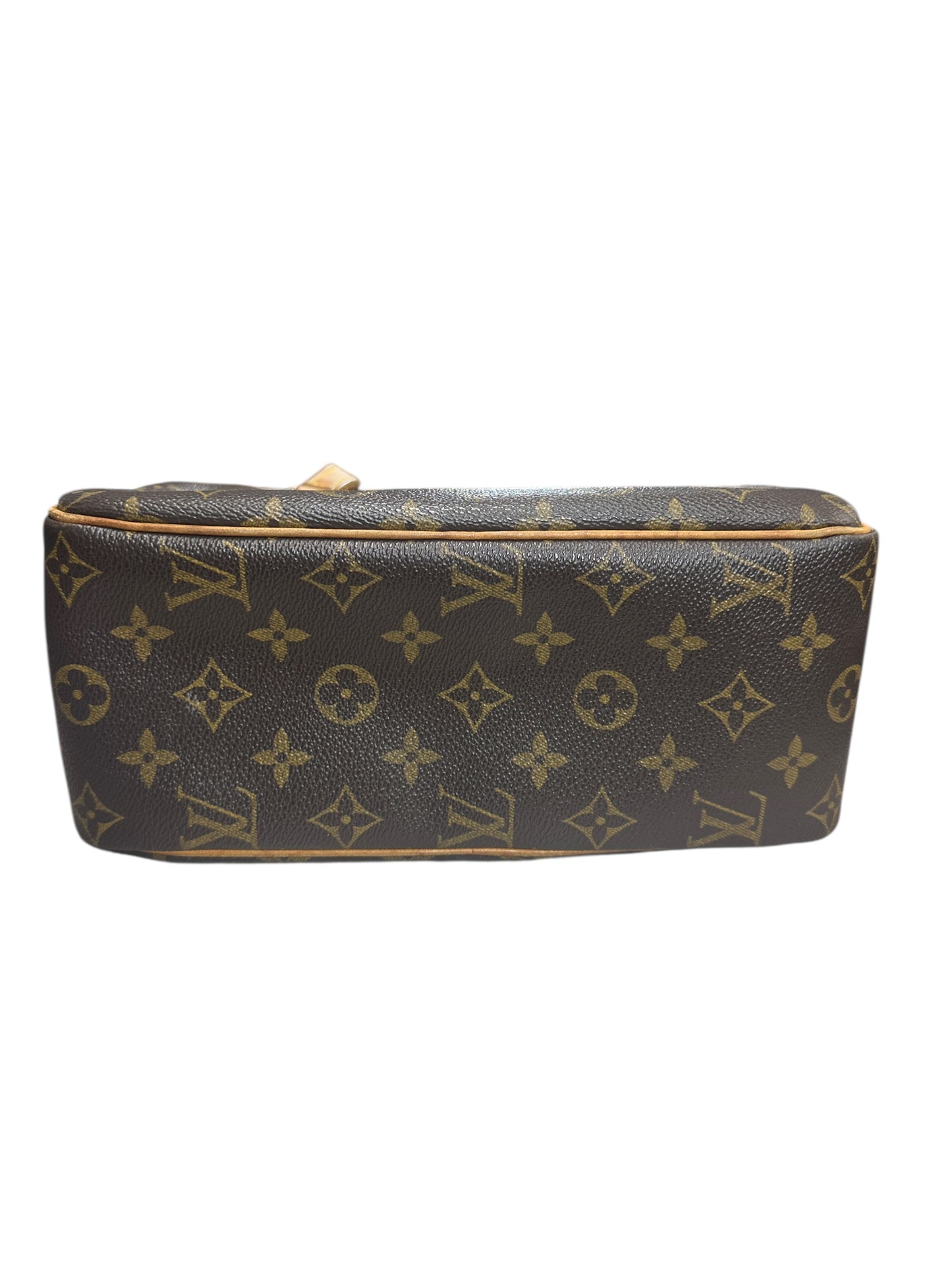 LOUIS VUITTON Monogram Cite MM Shoulder Bag Brown Gold Hardware LO2272