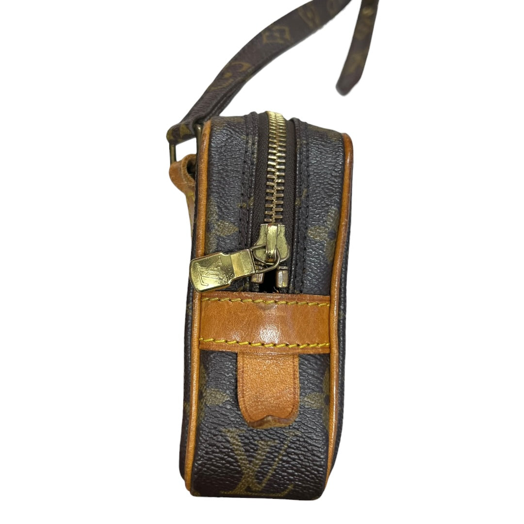 LOUIS VUITTON Monogram Marly Bandouliere Crossbody Bag Brown Gold Hardware LO2304