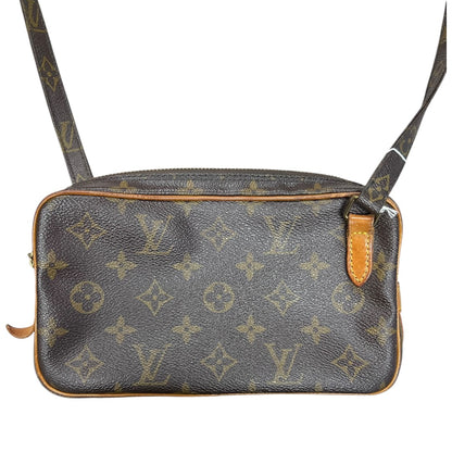 LOUIS VUITTON Monogram Marly Bandouliere Crossbody Bag Brown Gold Hardware LO2304