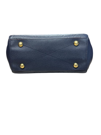LOUIS VUITTON Monogram Empreinte Montaigne BB Handbag Navy Gold Hardware LO2311