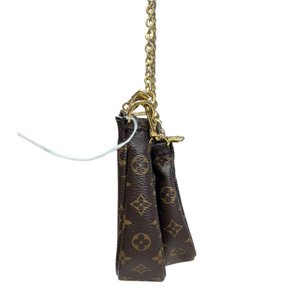 LOUIS VUITTON Monogram Multi Pochette Accessoires Crossbody Bag Brown Gold Hardware LO2319