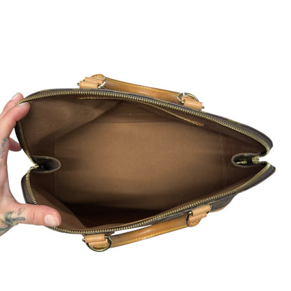 LOUIS VUITTON Monogram Alma PM Handbag Brown Gold Hardware LO2302