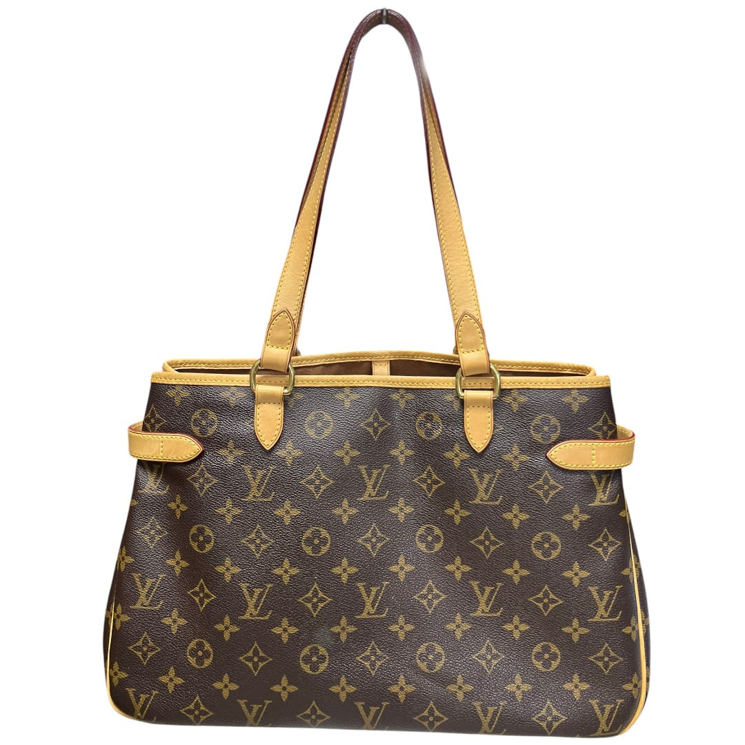 LOUIS VUITTON Monogram Batignolles Horizontal Tote Bag Brown Gold Hardware LO2300