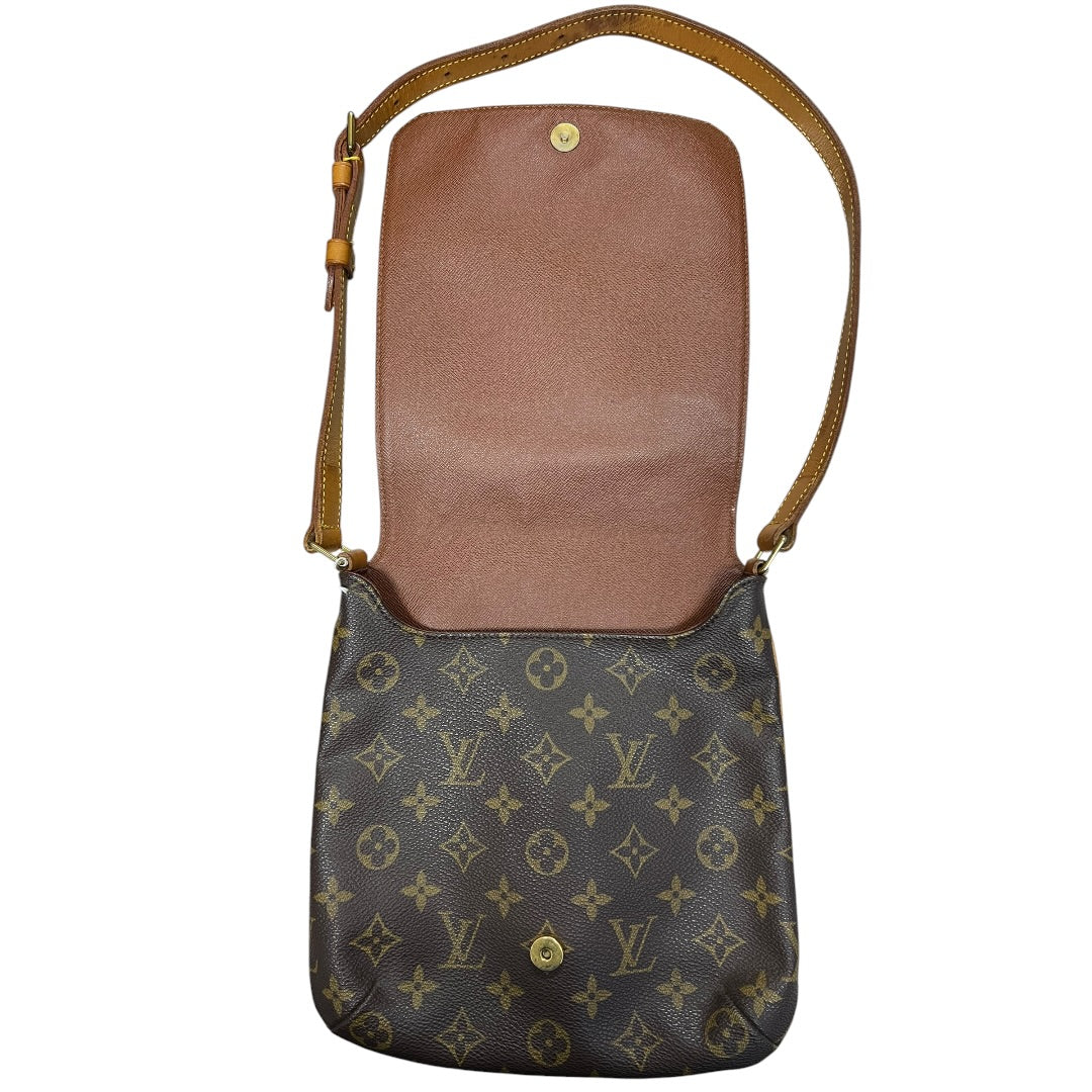 LOUIS VUITTON Monogram Musette Salsa Crossbody Bag Brown Gold Hardware LO2308
