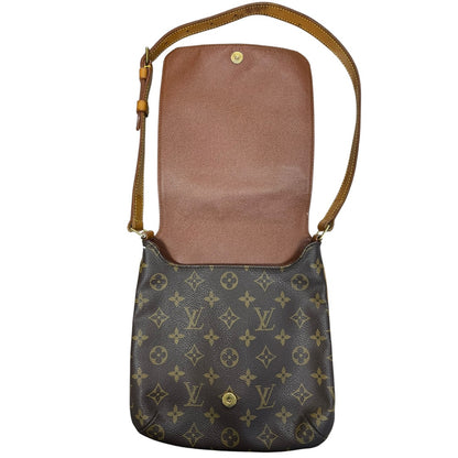 LOUIS VUITTON Monogram Musette Salsa Crossbody Bag Brown Gold Hardware LO2308