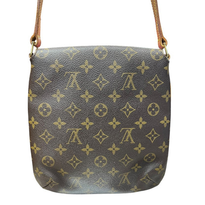 LOUIS VUITTON Monogram Musette Salsa Crossbody Bag Brown Gold Hardware LO2308