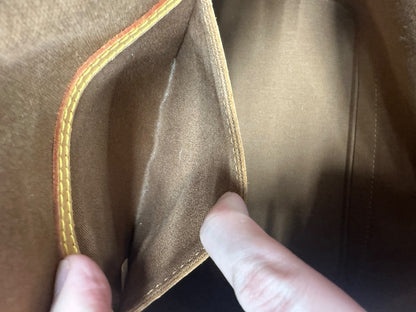 LOUIS VUITTON Monogram Alma Handbag Brown Gold Hardware LO2303