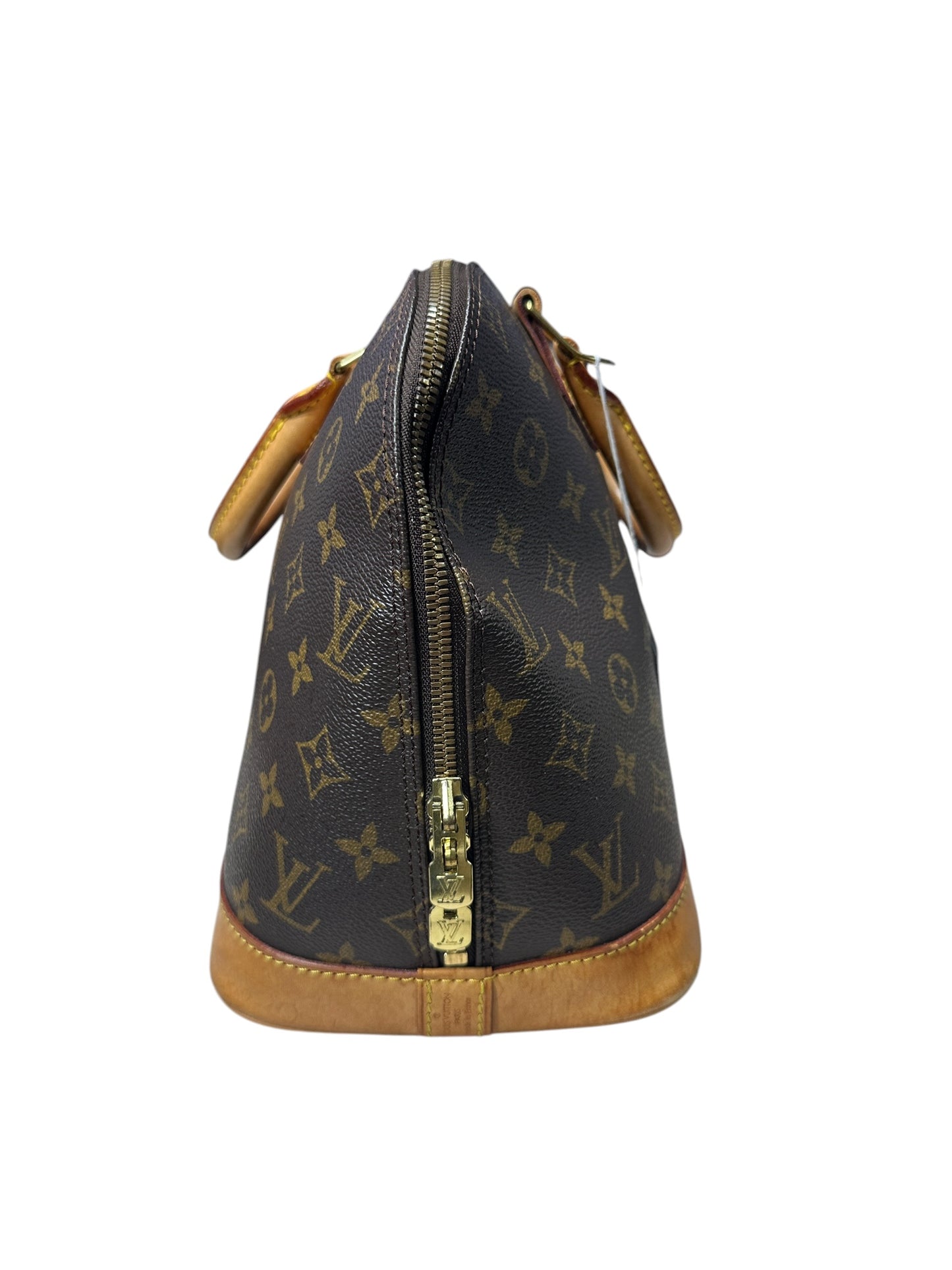 LOUIS VUITTON Monogram Alma Handbag Brown Gold Hardware LO2303