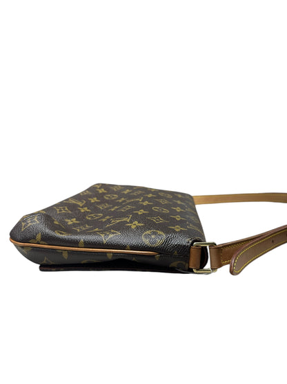 LOUIS VUITTON Monogram Musette Salsa Shoulder Bag Brown Gold Hardware LO2317