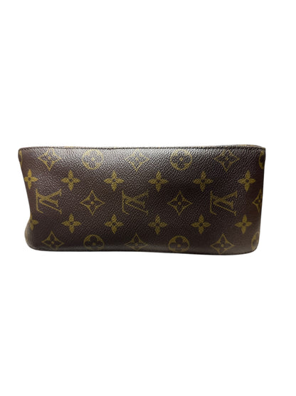 LOUIS VUITTON Monogram Looping MM Shoulder Bag Brown Gold Hardware LO2318