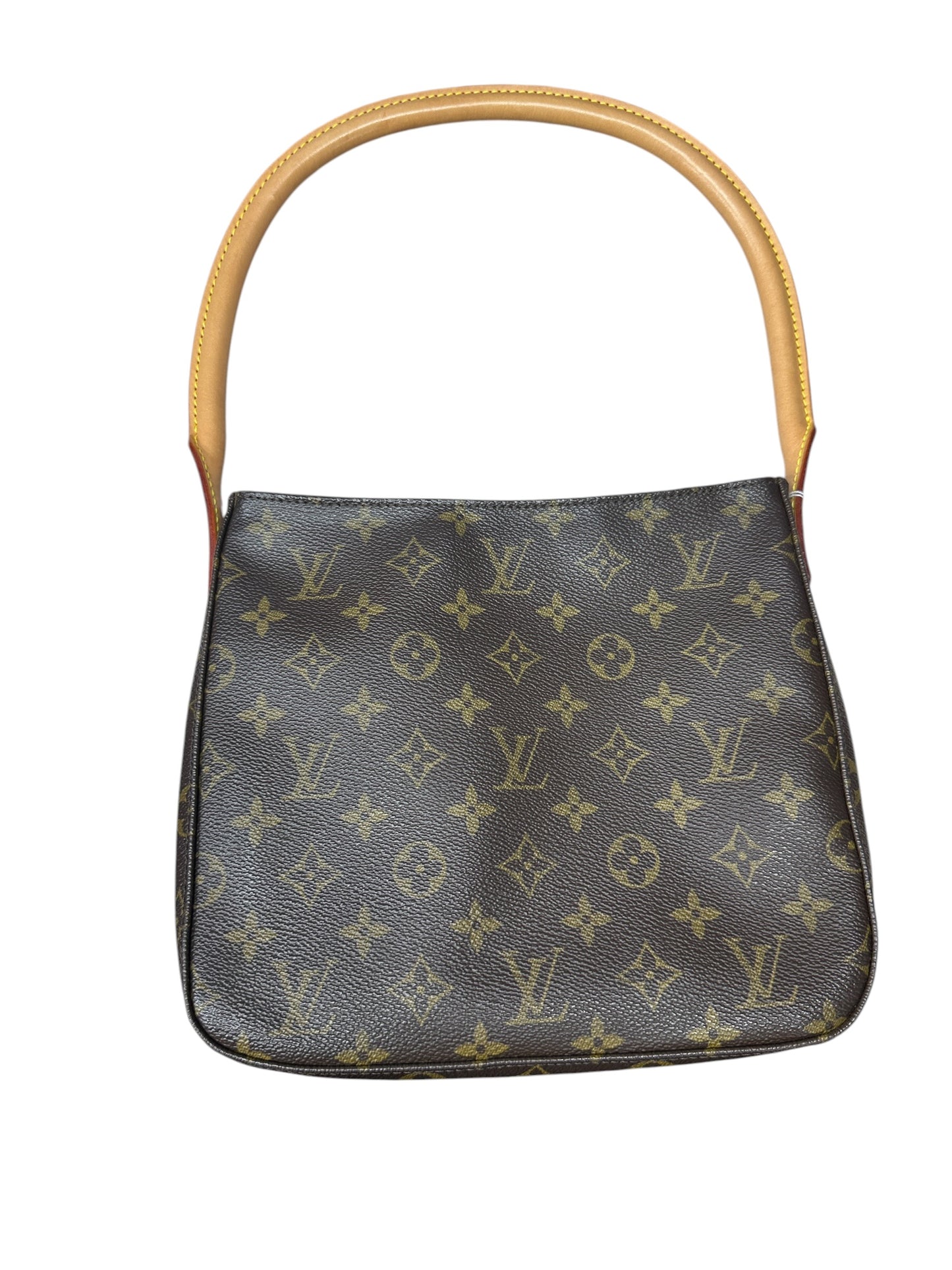 LOUIS VUITTON Monogram Looping MM Shoulder Bag Brown Gold Hardware LO2318