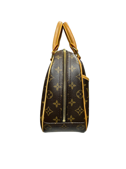 LOUIS VUITTON Monogram Alma PM Handbag Brown Gold Hardware LO2323