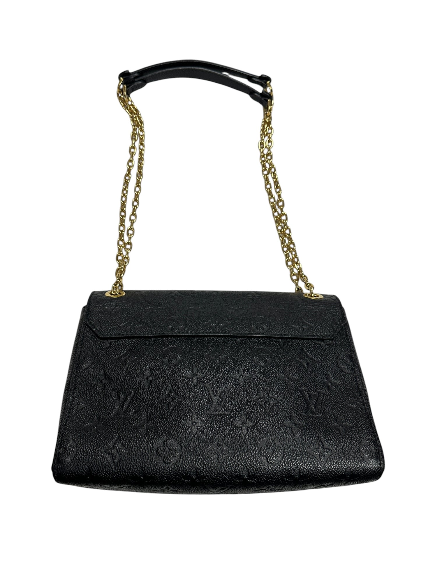 LOUIS VUITTON Empreinte Leather Flap Shoulder Bag Shoulder Bag Black Gold Hardware LO2346