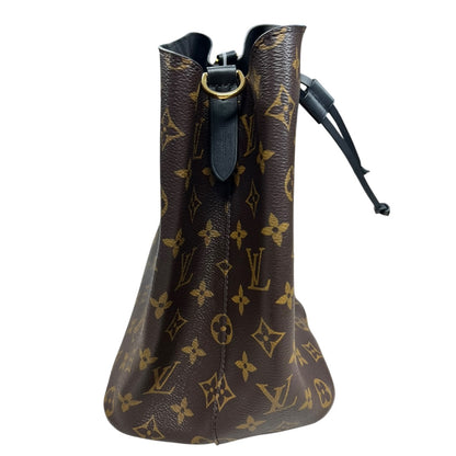 LOUIS VUITTON Monogram NeoNoe MM Bucket Bag Brown/Black Gold Hardware LO2334