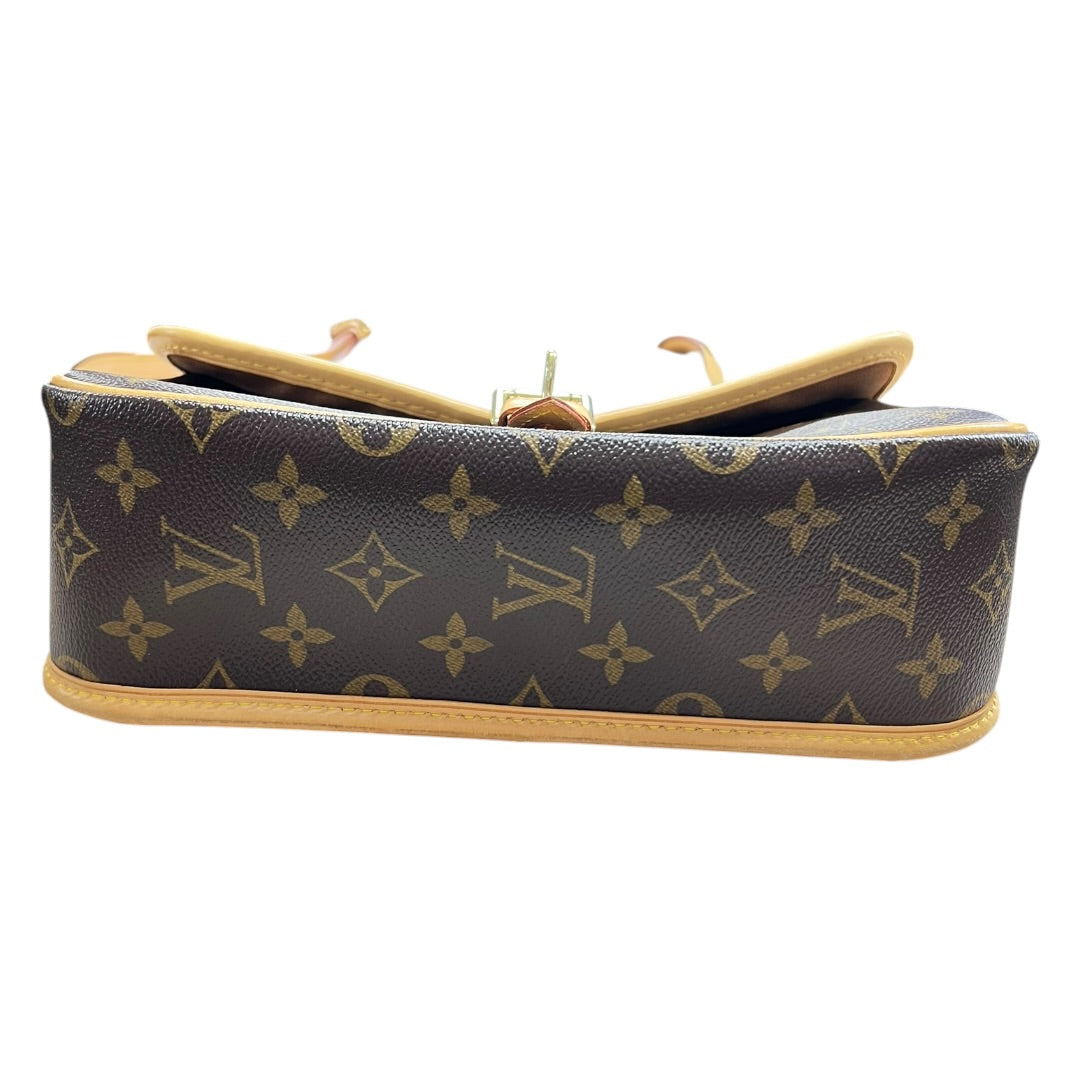 LOUIS VUITTON Monogram Saint Cloud PM Crossbody Bag Brown Gold Hardware LO2341