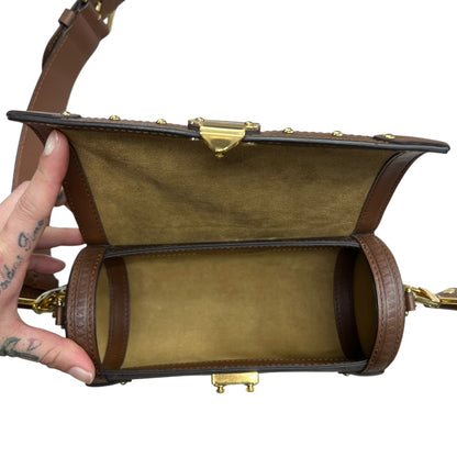LOUIS VUITTON Monogram Papillon Trunk Shoulder Bag Brown Gold Hardware LO2359