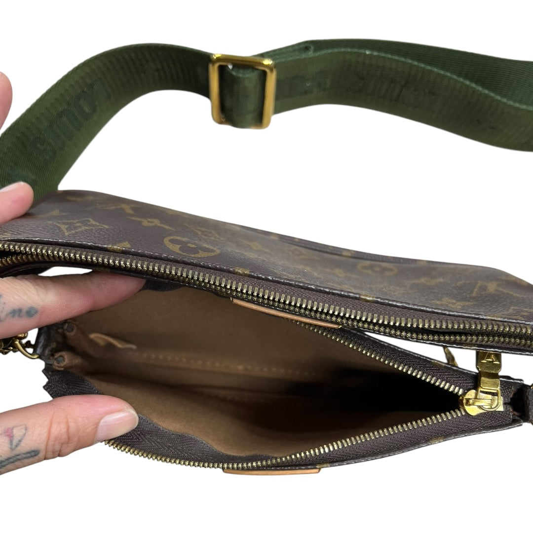 LOUIS VUITTON Monogram Multi Pochette Accessoires Crossbody Bag Brown Gold Hardware LO2342