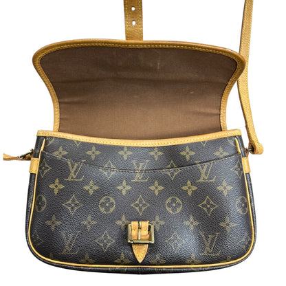 LOUIS VUITTON Monogram Sologne Crossbody Bag Brown Gold Hardware LO2358