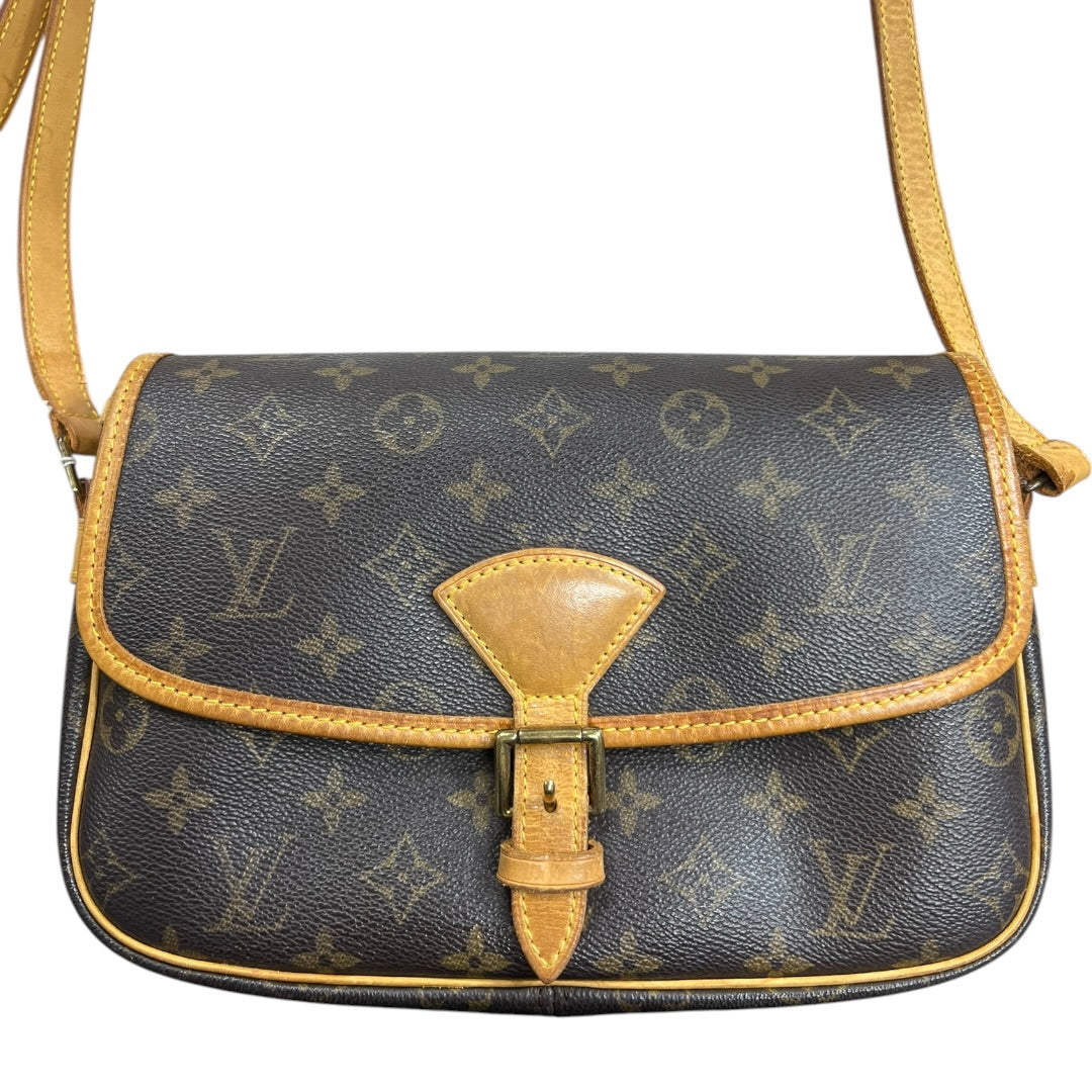 LOUIS VUITTON Monogram Sologne Crossbody Bag Brown Gold Hardware LO2358