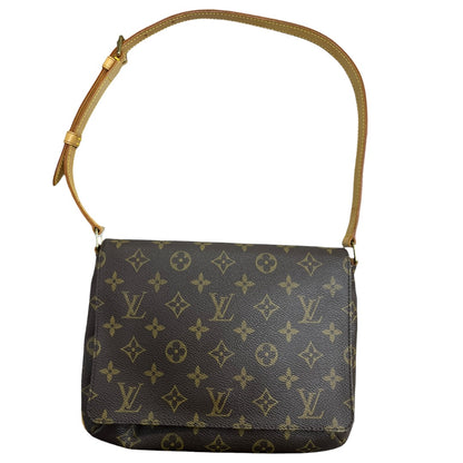 LOUIS VUITTON Monogram Musette Salsa Shoulder Bag Brown Gold Hardware LO2353