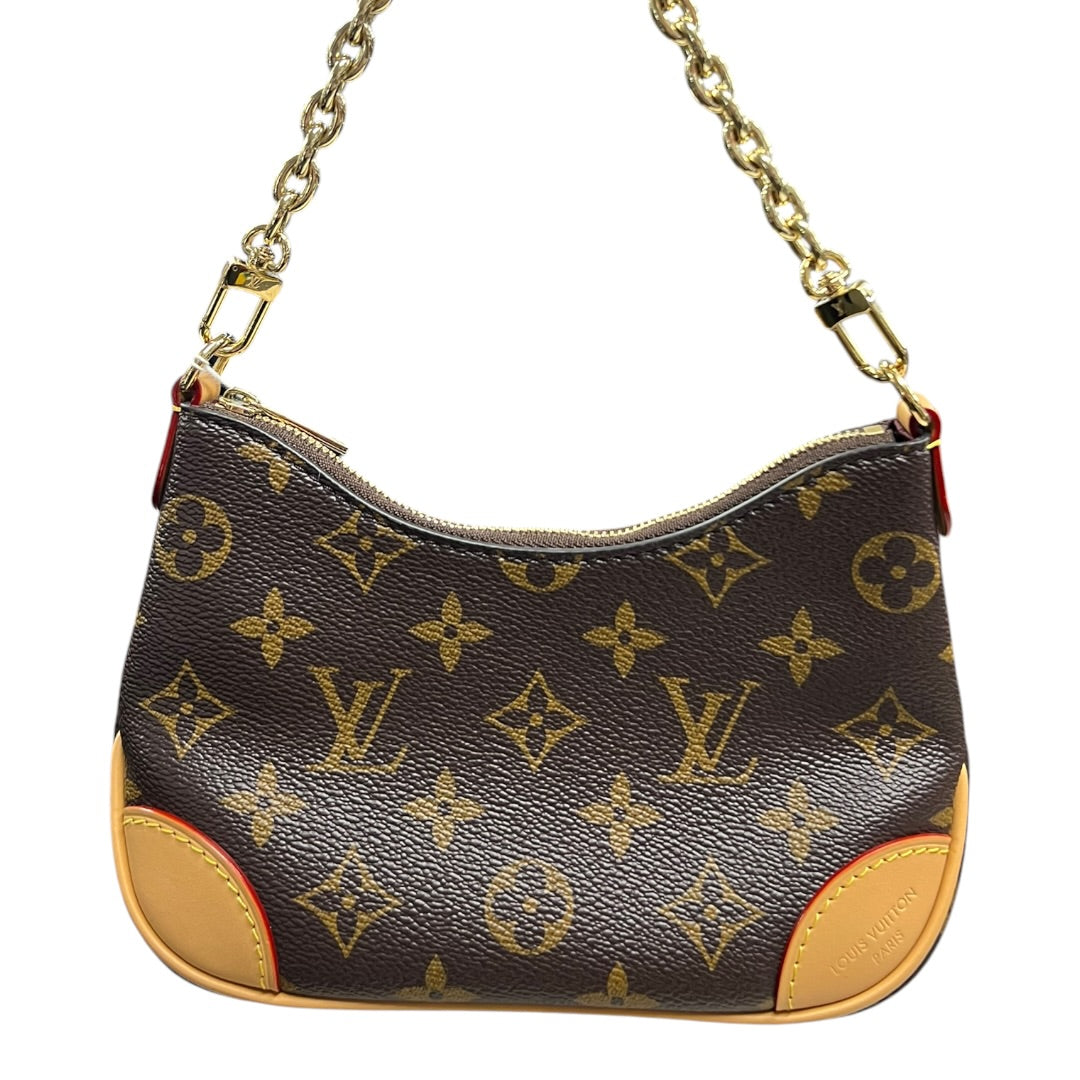LOUIS VUITTON Monogram Croissant MM Shoulder Bag Brown Gold Hardware LO2354