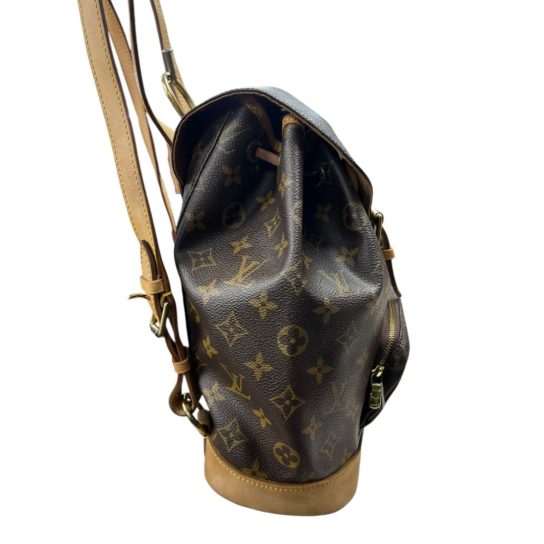 LOUIS VUITTON Monogram Montsouris MM Backpack Brown Gold Hardware LO2357