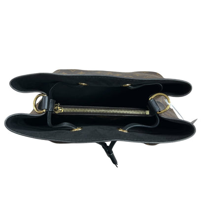 LOUIS VUITTON Monogram NeoNoe MM Bucket Bag Brown/Black Gold Hardware LO2334