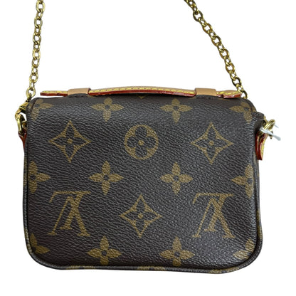 LOUIS VUITTON Monogram Pochette Metis Crossbody Bag Brown Gold Hardware LO2345