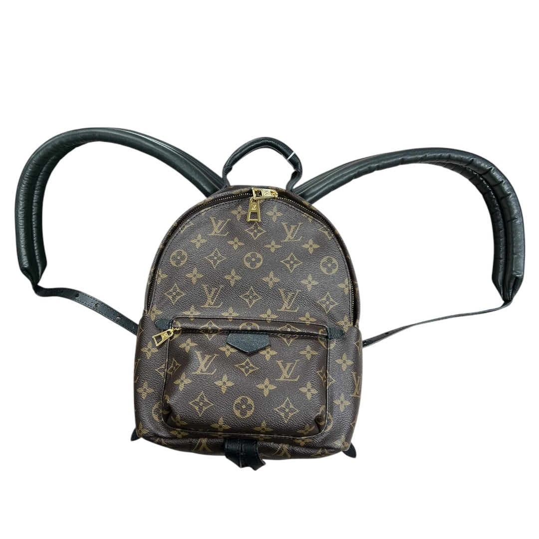 LOUIS VUITTON Monogram Palm Springs Mini Backpack Brown Gold Hardware LO2326
