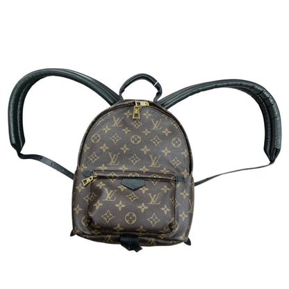 LOUIS VUITTON Monogram Palm Springs Mini Backpack Brown Gold Hardware LO2326