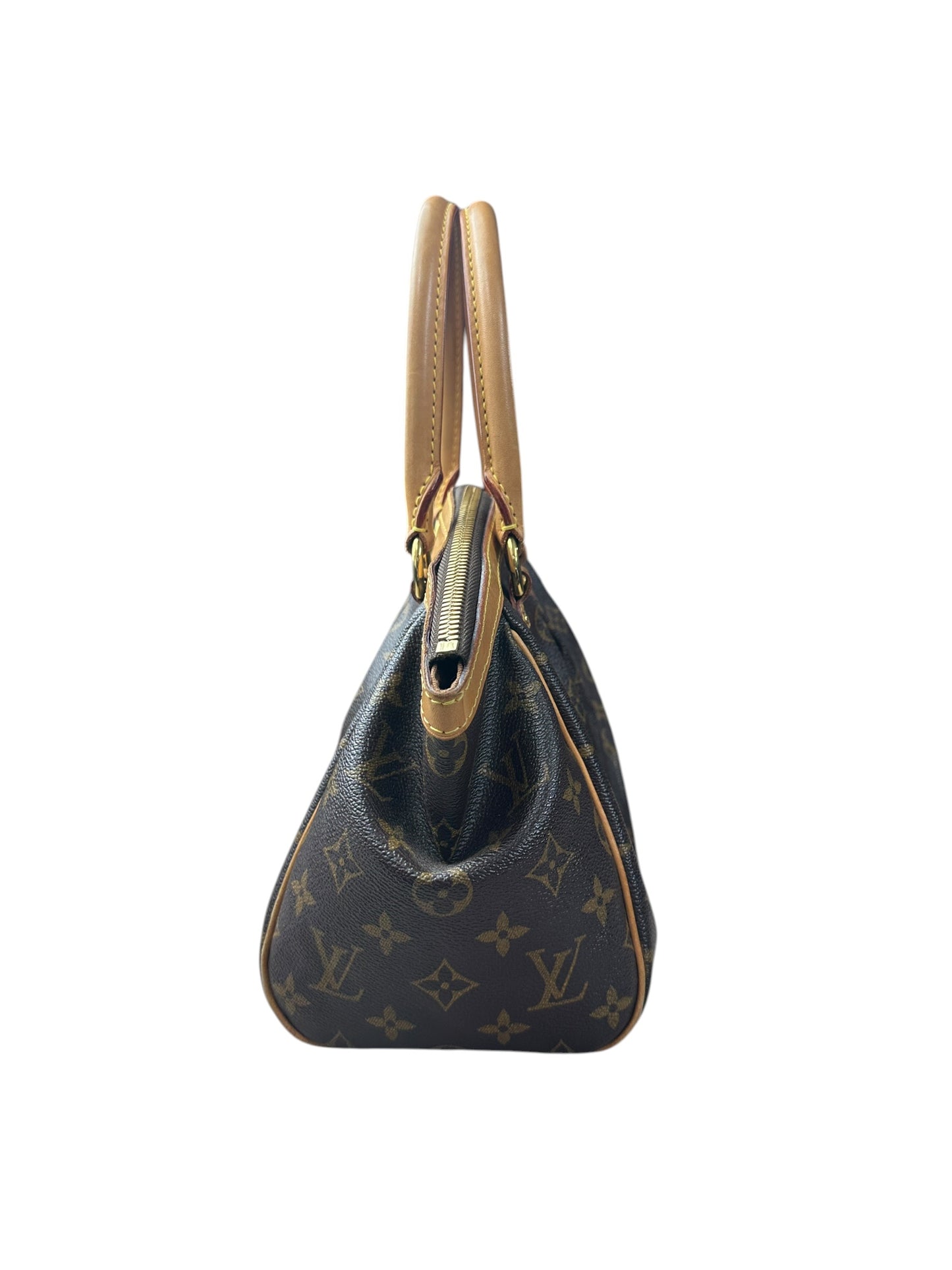 LOUIS VUITTON Monogram Tivoli PM Handbag Brown Gold Hardware LO2330