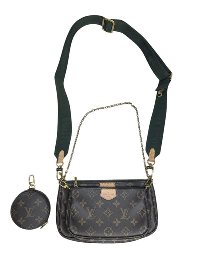 LOUIS VUITTON Monogram Multi Pochette Accessoires Crossbody Bag Brown Khaki Gold Hardware LO2361