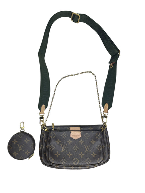 LOUIS VUITTON Monogram Multi Pochette Accessoires Crossbody Bag Brown Khaki Gold Hardware LO2361