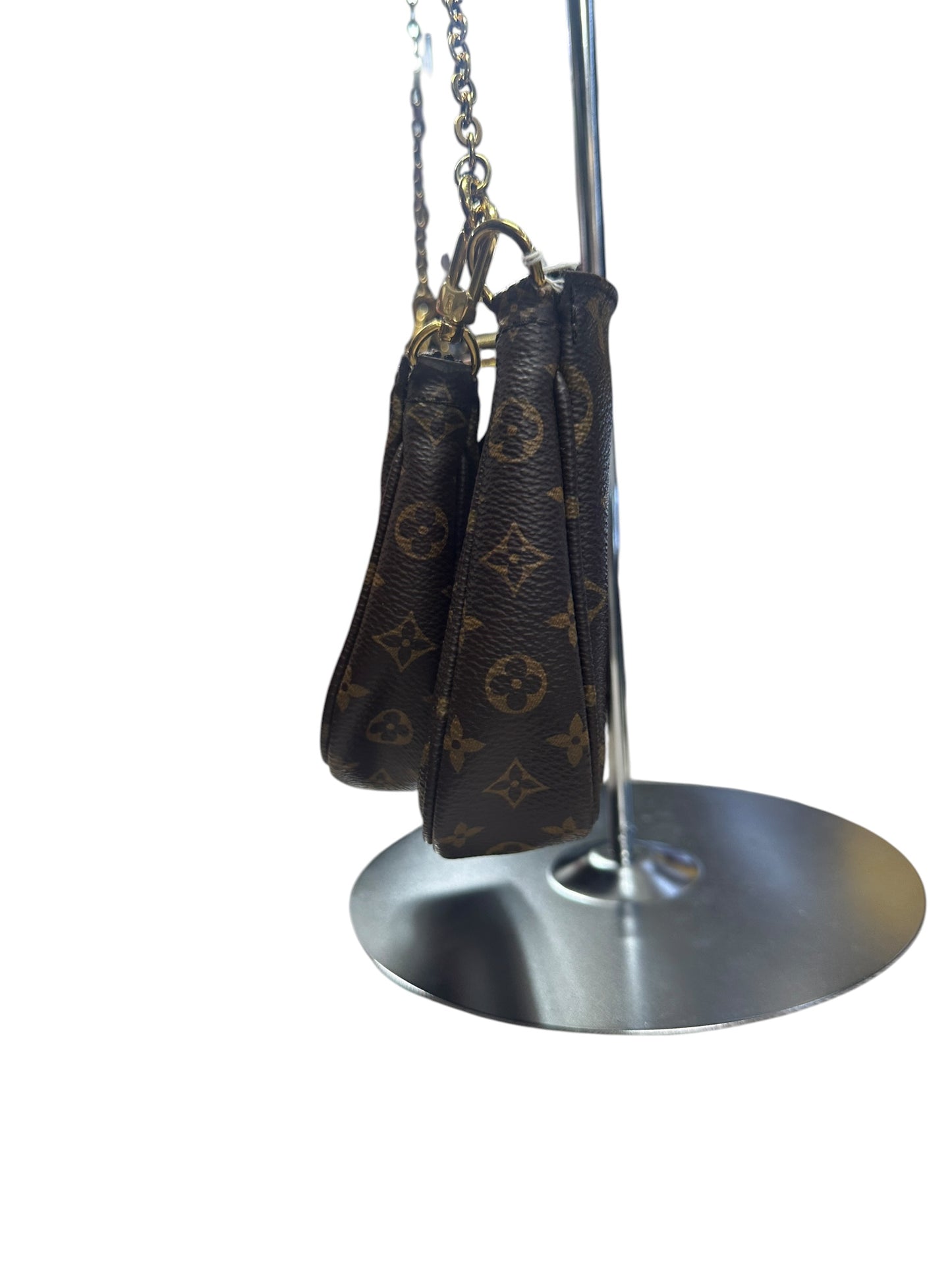 LOUIS VUITTON Monogram Multi Pochette Accessoires Crossbody Bag Brown Khaki Gold Hardware LO2361
