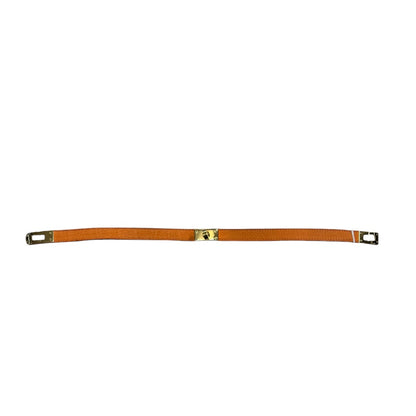 HERMES Kelly Double Tour Bracelet Orange Leather Gold Hardware HE448