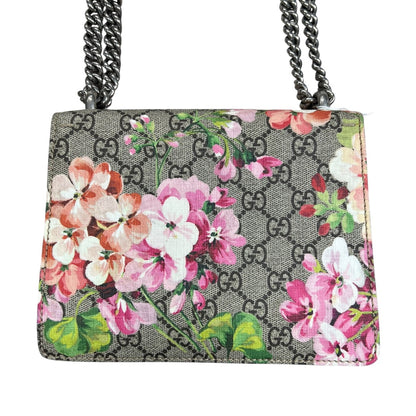 GUCCI GG Supreme Blooms Dionysus Shoulder Bag Mini Beige Silver Hardware Gu586