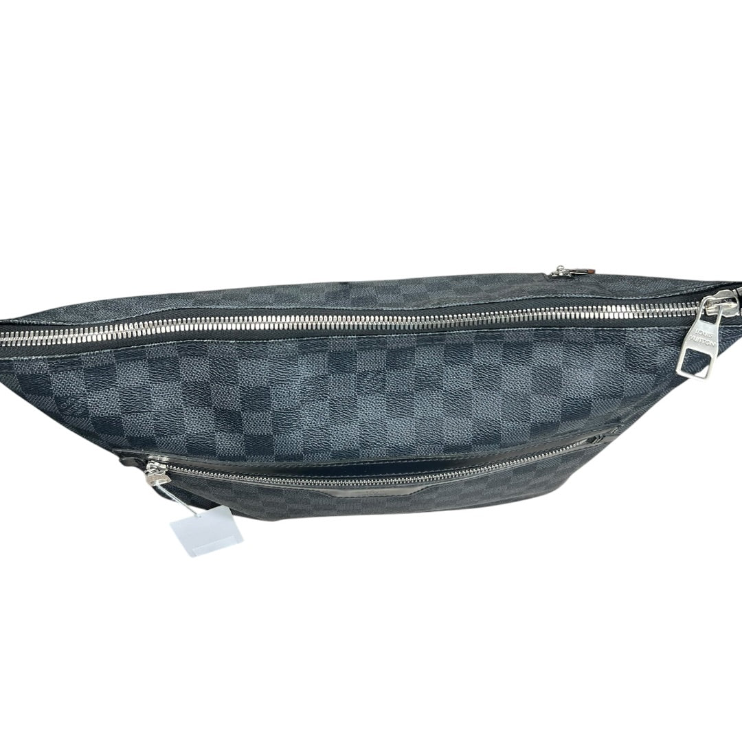 LOUIS VUITTON Damier Graphite Mick PM Messenger Bag Black Silver Hardware LO2365