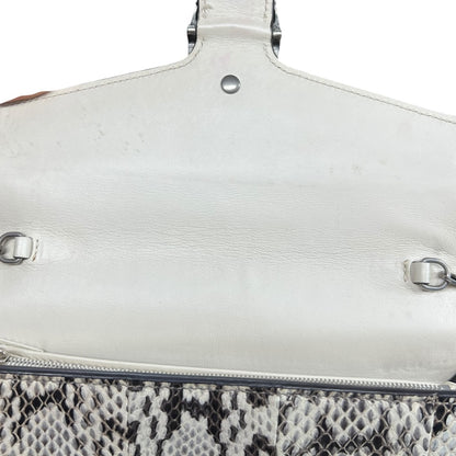 GUCCI Python Print Leather Dionysus Chain Wallet Crossbody Natural Silver Hardware Gu587
