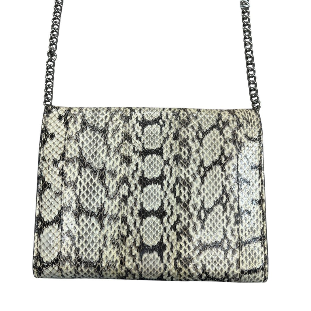 GUCCI Python Print Leather Dionysus Chain Wallet Crossbody Natural Silver Hardware Gu587