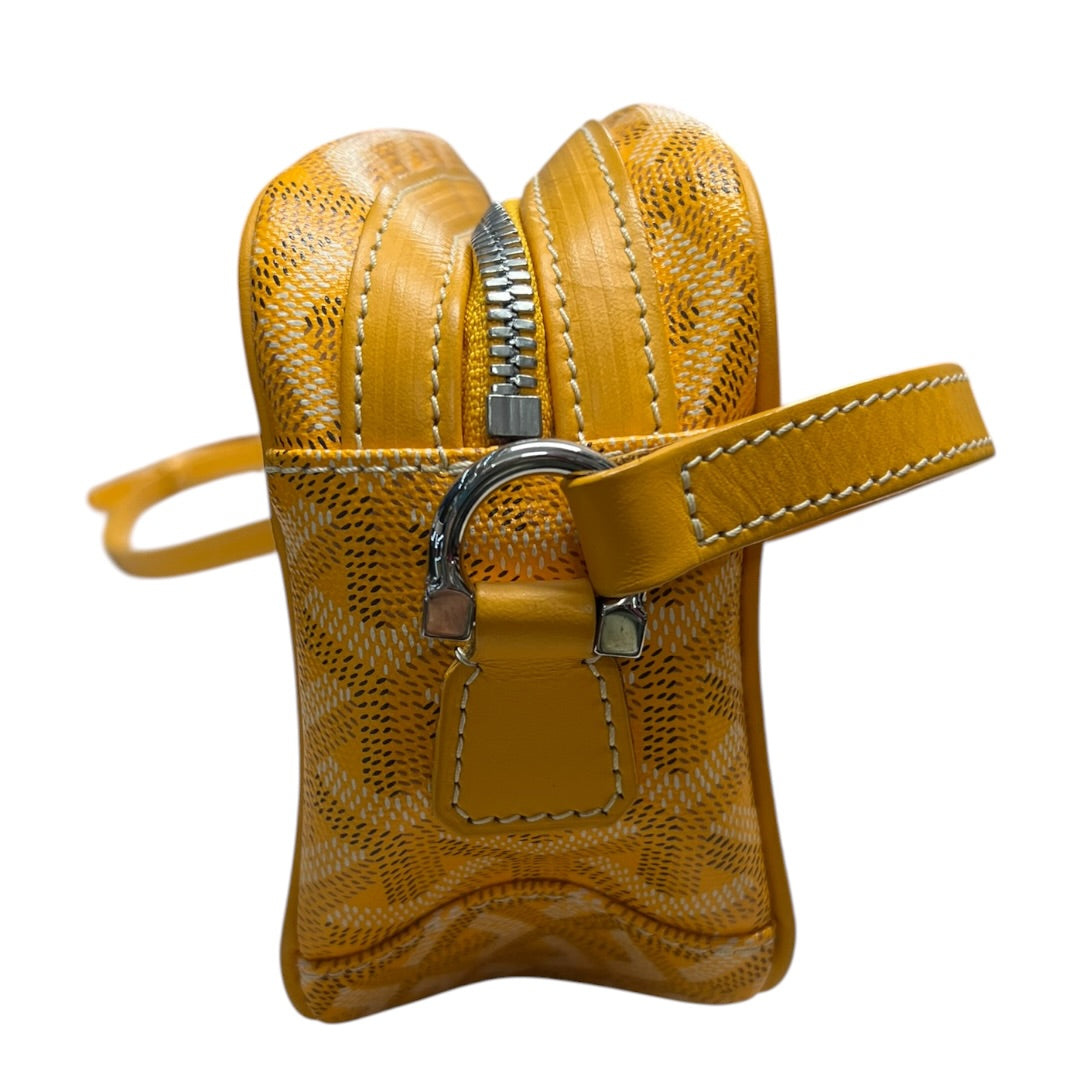 GOYARD Goyardine Cap Vert PM Crossbody Yellow Silver Hardware GO12