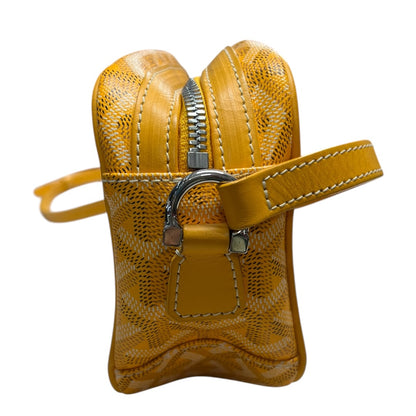 GOYARD Goyardine Cap Vert PM Crossbody Yellow Silver Hardware GO12