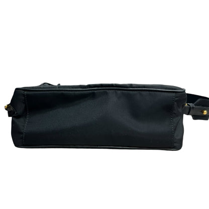 PRADA Tessuto Nylon Camera Shoulder Bag Black Gold Hardware PR188