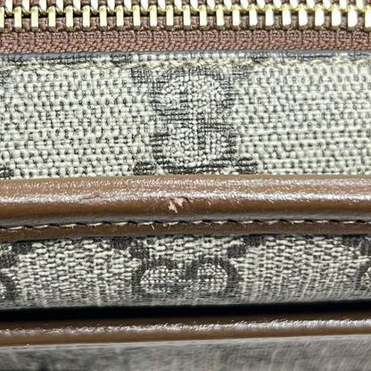 GUCCI GG Supreme Interlocking G Mini Shoulder Bag Beige Gold Hardware Gu580