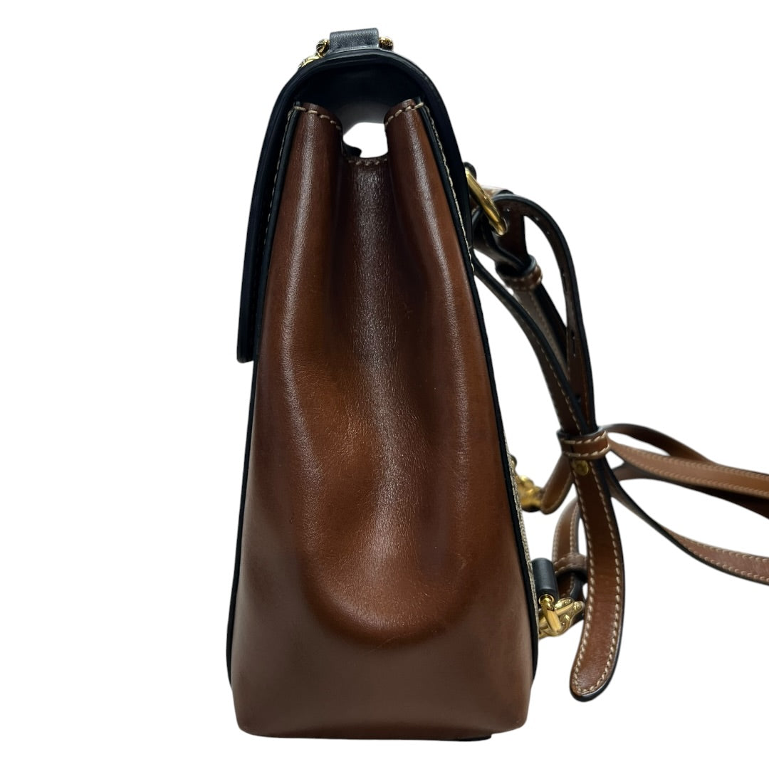 GUCCI GG Supreme Padlock Small Shoulder Bag Beige Brown Gold Hardware Gu581