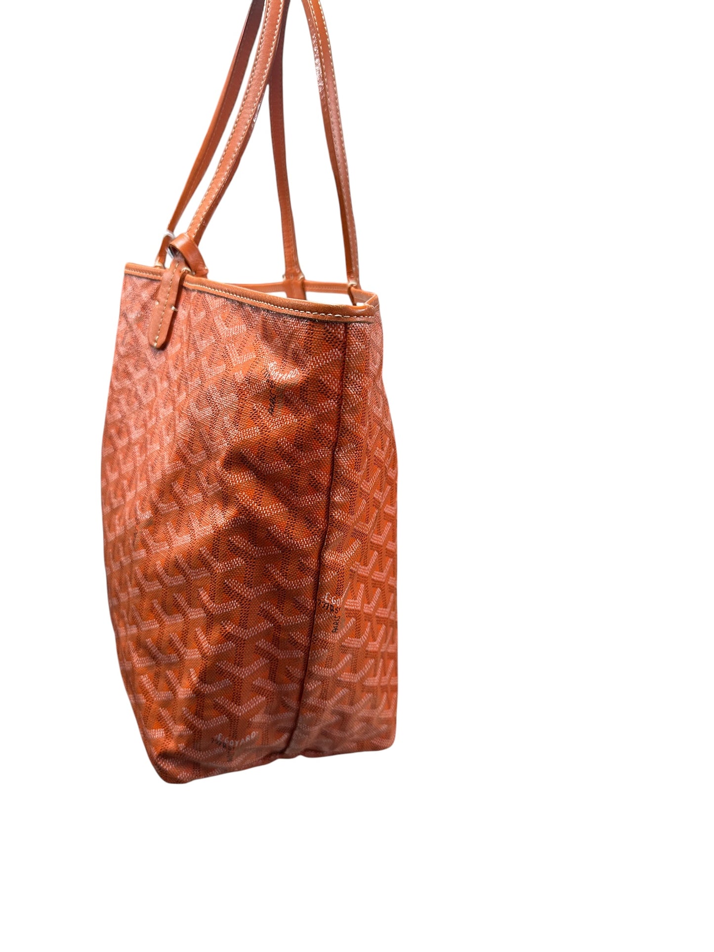 GOYARD Goyardine Saint Louis PM Tote Bag with Pouch Orange GO13